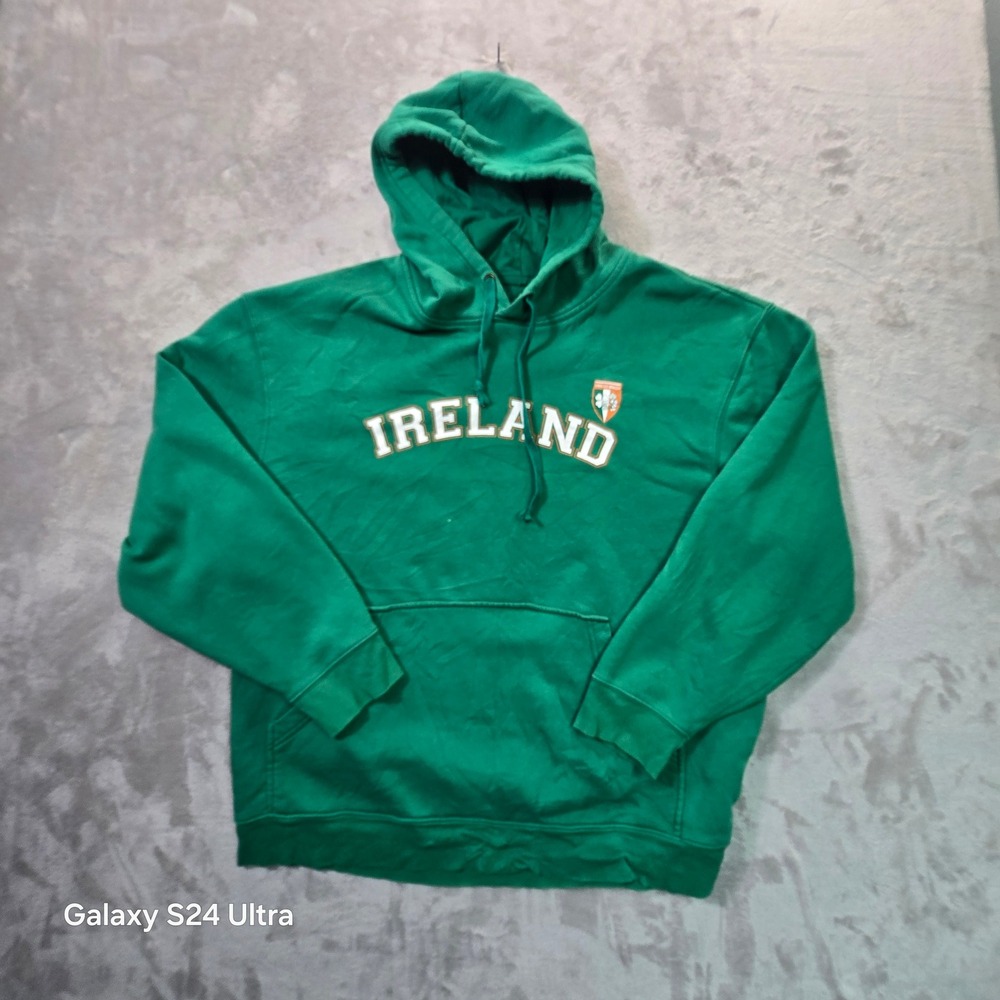 Simply For Sports Mens XL Green Pullover Hoodie Fleece Sweatshirt RN93677